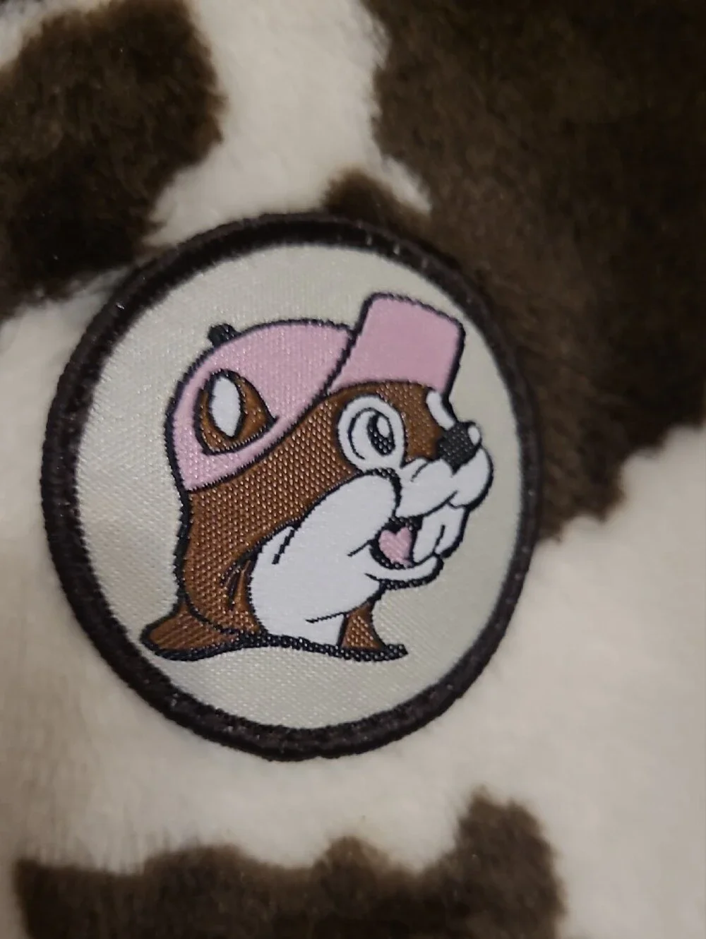 BUC-EES Cow-Print 3/4 ZIP Fleece Pullover Sweatshirt